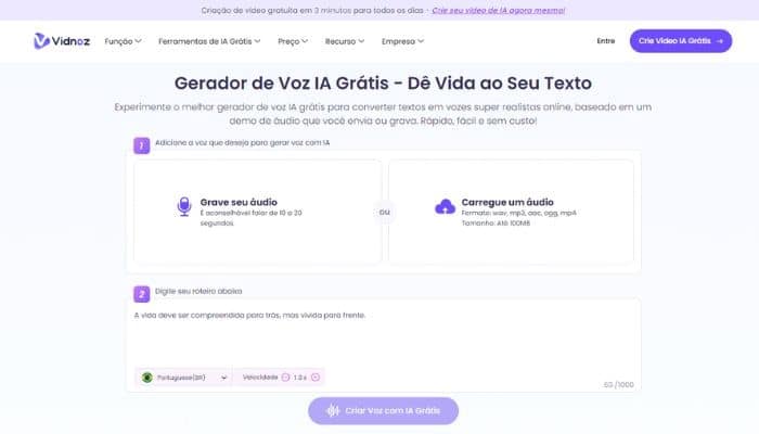 pensarcontemporaneo.com - Vidnoz AI: Aplicação de Inteligência Artificial em Campos de Vídeo, Voz e Texto