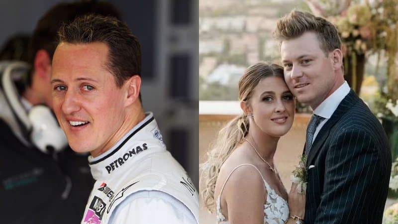 Michael Schumacher comparece ao casamento de Gina, sua filha, e a festa ganha holofotes internacionais